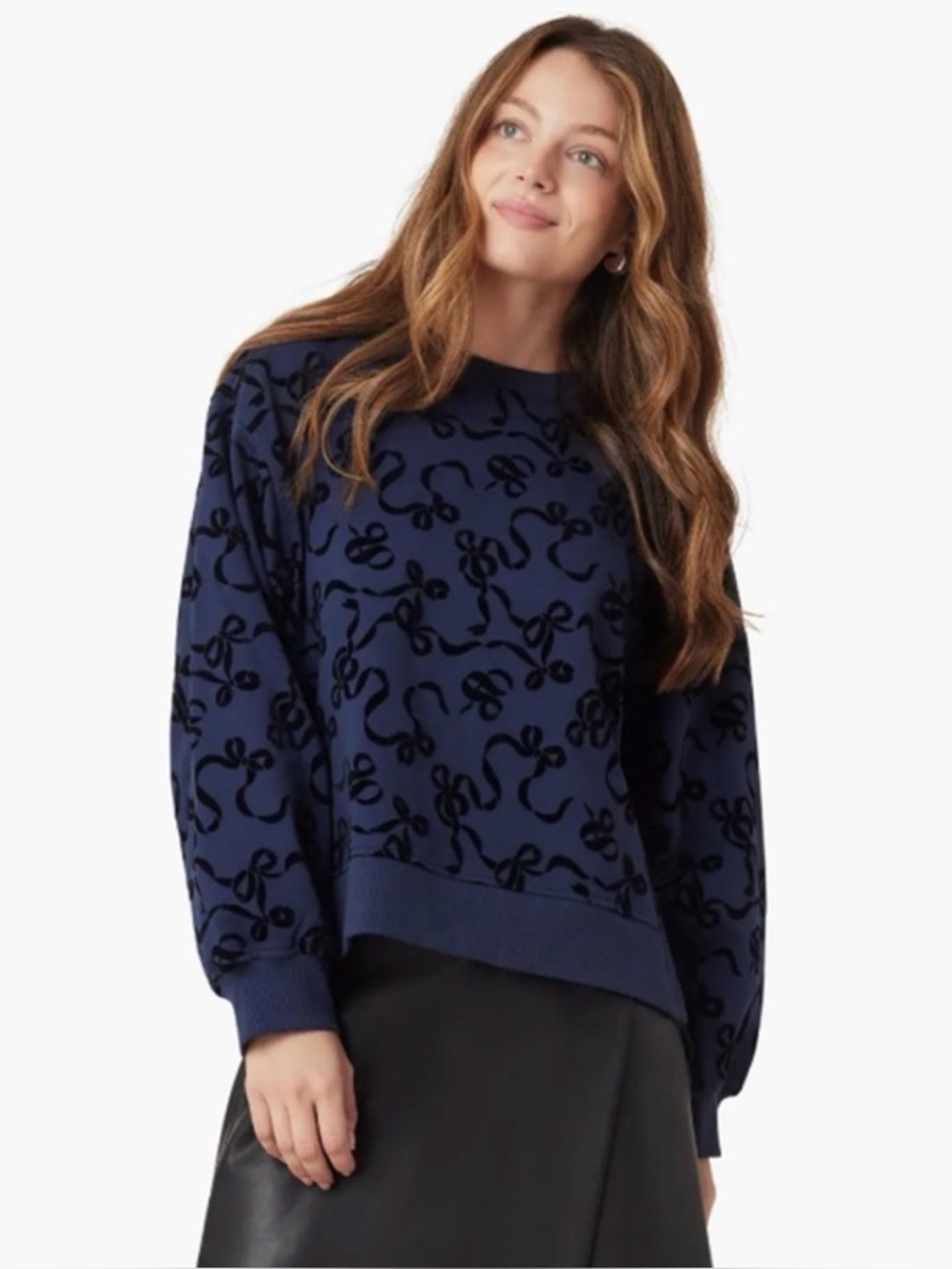 Scotch & Soda Sweatshirt‎ Womens Small Blue Bow Print